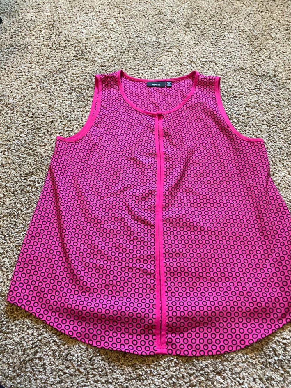 Apt. 9 Hot Pink Geo-Print Sleeveless Shell Top